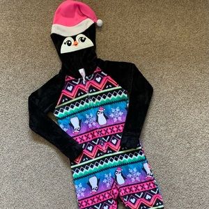 Justice Fleece Hoodie Pajama Size 10